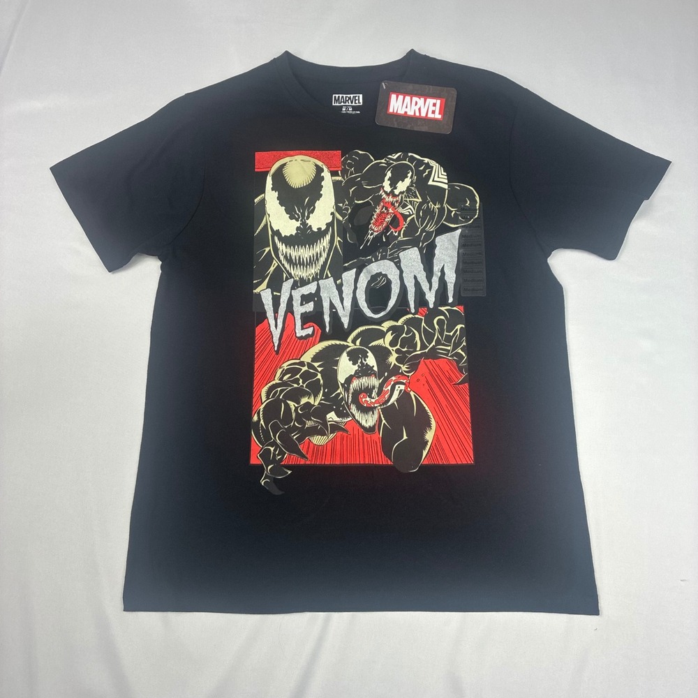 Marvel Venom T-Shirt Mens‎ Medium Black New Graphic Comic Book Tee Marvel Comics